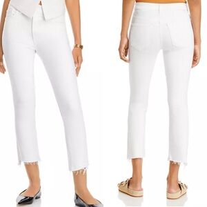 MOTHER Insider Crop Step Fray in Glass Slipper Size 25